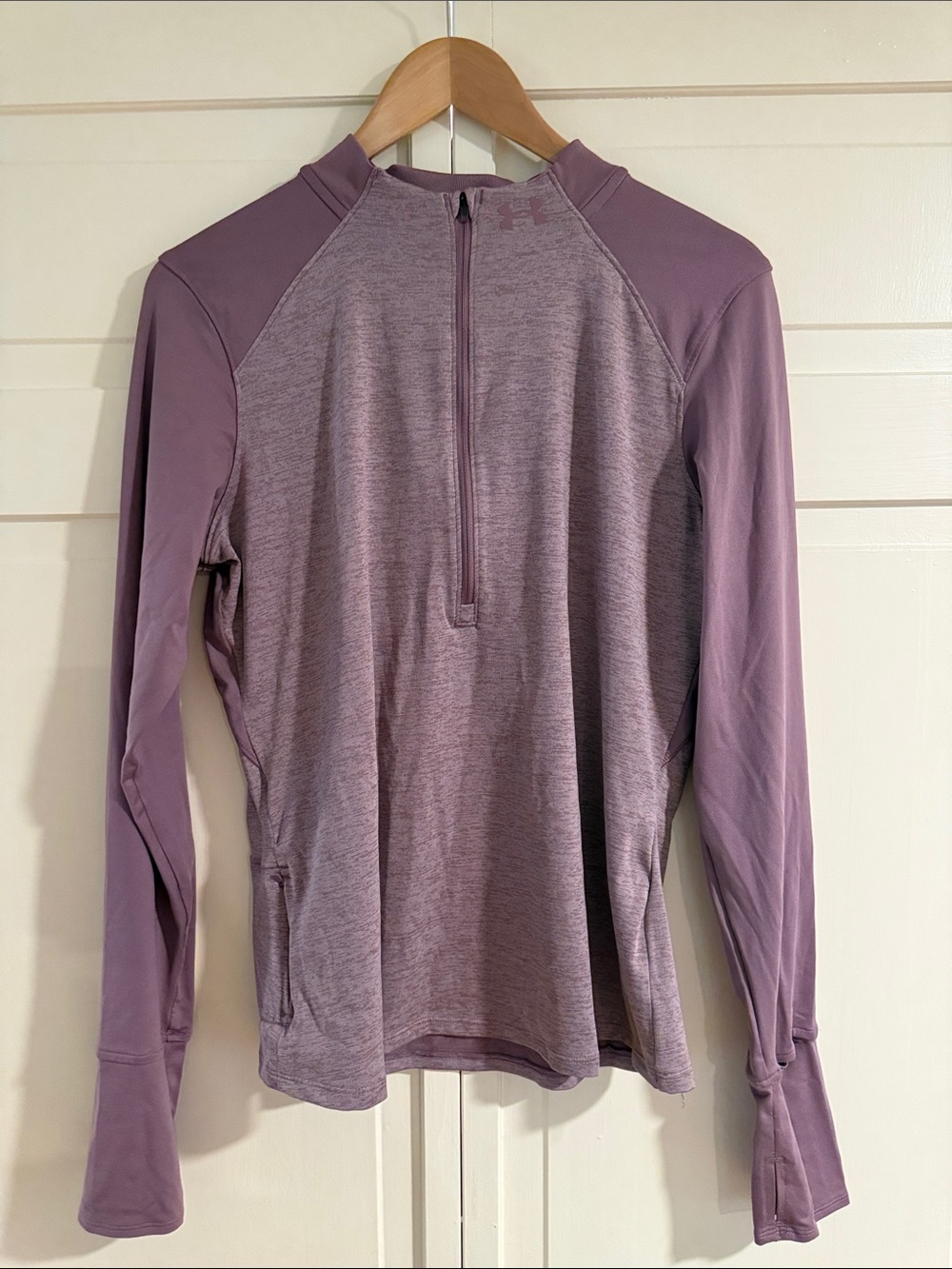 Under Armour Women Long-Sleeve Quarter-Zip Performance Top - Mauve